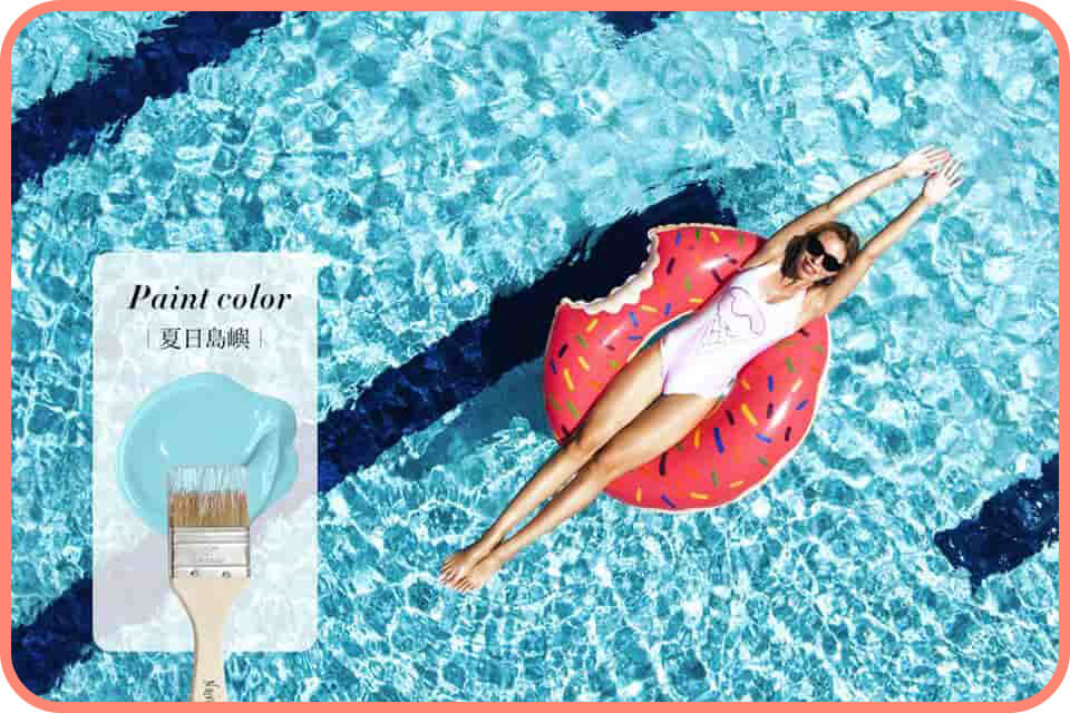 夏日島嶼 涼涼海水的顏色